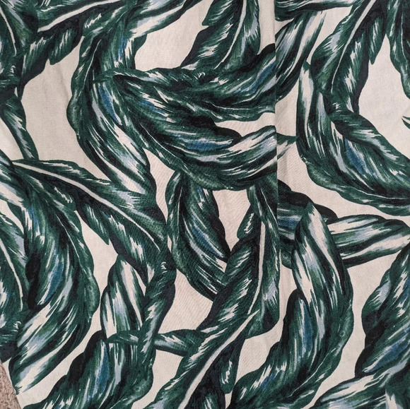 Who What Wear Tropical Palm Print Midi Dress Linen blend Size Small - Picture 4 of 10